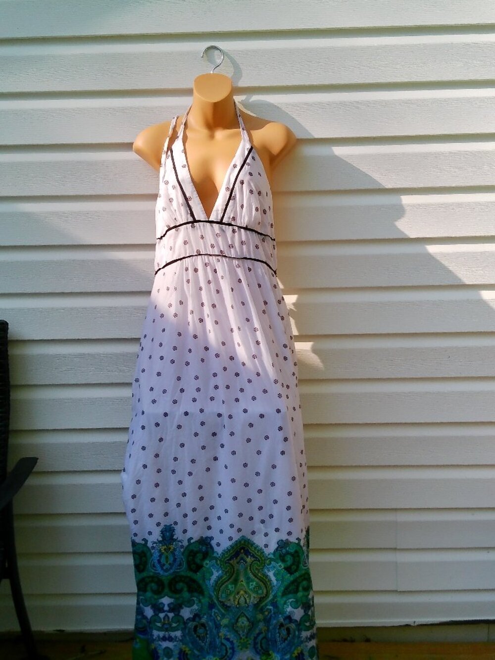 VINTAGE ROULETTE HALTER DRESS LONG GOOD CONDITION